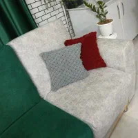 کوسن بافی شال مبل ست شالگردن وکلاه|رختخواب، بالش، پتو|سلماس, |دیوار