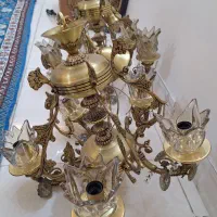 لوستر ۵ شاخه برنجی جفت|لوستر و چراغ آویز|تهران, علی‌آباد|دیوار