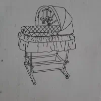 تخت گهواره کنار مادر در حد نو|تخت و صندلی بچه|شهریار, شهرک وائین|دیوار