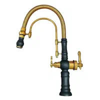 شیرآلات ظرفشویی دو منظوره مشکی طلایی/تک و عمده