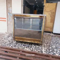 یخچال مکعبی ویترینی سفارشی طلای دودی مشابه آکبند