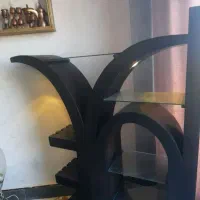 بوفه چوبی Loe چراغ ال  جای گلدون و اشیاه شراب خوری|بوفه، ویترین، کنسول|شوش, |دیوار