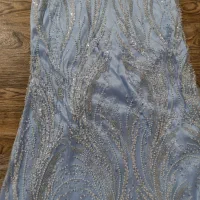 پیراهن مجلسی آبی آسمانی