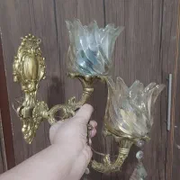 دیوارکوب برنجی ۱شاخه دوشعله