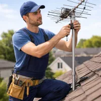 نصب انتن و گیرنده و دوربین مداربسته