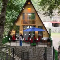 کلبه سوئیسی دوبلکس کمند،نوساز ،دنج ،کنار رودخانه