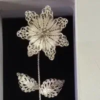 گل نقره ملیله دست ساز
