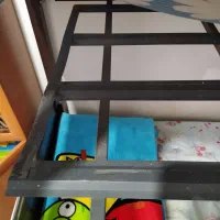 تخت خواب دوطبقه|تخت و سرویس خواب|میانه, |دیوار