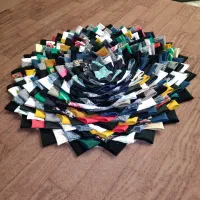 پادری گرد تکه دوزی رنگارنگ