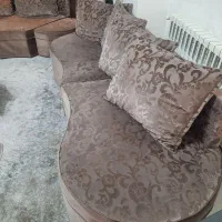 مبل ال هفت نفره رنگ نسکافه ای تمیز در حد