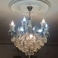 لوستر برنجی ۶ شاخه|لوستر و چراغ آویز|رشت, جهاد|دیوار