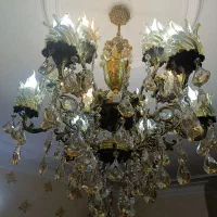 لوستر برنزی ۱۲ شاخه در حد نو|لوستر و چراغ آویز|فردیس, فردیس|دیوار