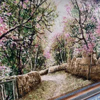 تابلوفرش دستبافت گل ابریشم|تابلو فرش|تهران, سوهانک|دیوار