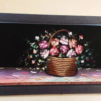 باسلام تابلوها ،گلدان پر از گل مصنوعی|تابلو، نقاشی، عکس|اهواز, پردیس|دیوار