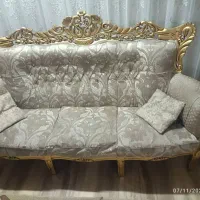 مبل سلطنتی تمام چوب طلاکوب|مبلمان خانگی و میز عسلی|شاهین‌شهر, عطار|دیوار