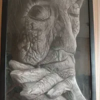 نقاشی سیاه قلم ورنگ روغن