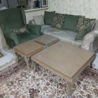 مبل راحتی 8 نفره جلو عسلی نونو از مشنبا باز نشده