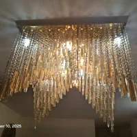لوستر سقفی ۸۰در ۸۰ با ۴۰۹ بلور به همراه ریموت