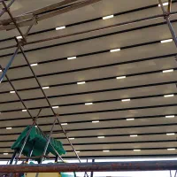 اجرای سقف متحرک بازشو شیشه ای و پارچهای