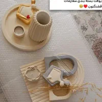 دکوری گلدان و اکسسوری بتنی هدیه عروس جهیزیه گلجا|صنایع دستی و سایر لوازم تزئینی|همدان, |دیوار