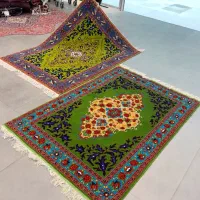فرش دستباف کف ساده سبز (بساک کرج هستیم )|فرش|تهران, شهرک غزالی|دیوار