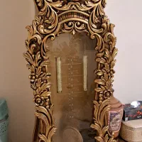 ساعت ایستاده چوبی تمام منبت ورق طلا