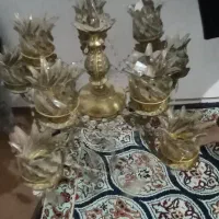 لوستر۵شاخه ۱۰شعله برنز