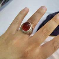 انگشتر نقره عقیق یمن رگدار