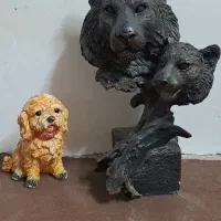 مجسمه شیر و عروسک پت و مت سگ خرس پاند اسباب بازی