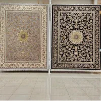 فرش گل افشان سورمه ای/۱۲۰۰شانه نخ ترک کد۵۰۰۵|فرش|شیراز, لاله|دیوار