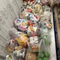مقداری از اجناس سوپر مارکت فوری فروشی