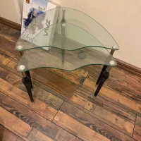 میز عسلی شیشه ای