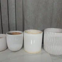 چهار عدد گلدان سرامیکی