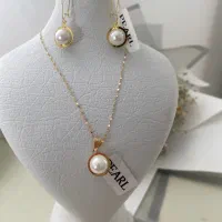 نیم ست مرواریدی نیم گرمی