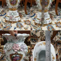 ظروف دنسی آبی سورمه ای قدیمی آبکاری طلا ۲۴ عیار|ظروف سرو و پذیرایی|اردبیل, |دیوار