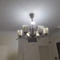 لوستر شیش شاخه به همرا نما و دیوار کوب