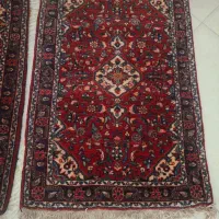 یک جفت پشتی ترکمن و یک جفت قالیچه دست بافت