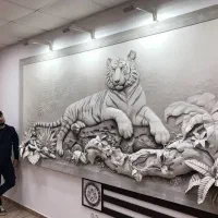 نقش برجسته و نقاشی حرفه ای ساختمان|خدمات پیشه و مهارت|سنندج, |دیوار