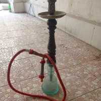 قلیان برنجی و چوبی