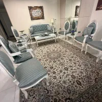 فروش مبل استیل ۸ نفره با میز ناهارخوری ۸ نفره