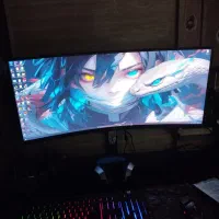 مانیتور خمیده گیمینگ حرفه ای ۳۴ اینچ مستر تک 4K