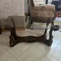 مبل استیل به همراه جلومبلی و عسلی|مبلمان خانگی و میز عسلی|تهران, هفده شهریور|دیوار