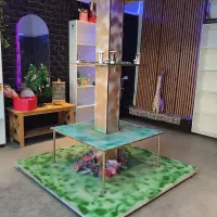 فروش تعدادی قفسه و ویترین به دلیل جمع آوری مغازه