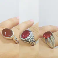 انگشتر نقره مردانه سنگ عقیق