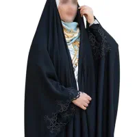 چادر مشکی عربی گلدوزی نازنین (تنوع پارچه) کد 12016