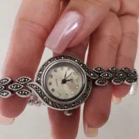 ساعت نقره زنانه مارکازیت سیاه قلم