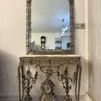 آیینه و شمعدان برنز بسیار سنگین