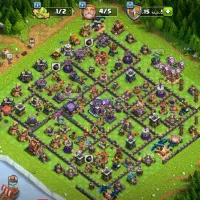 اکانت کلش اف کلنز لول 159 تاون هال 15 نیمه مکس