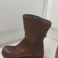 فروش چکمه چرم داخل کرکی رنگ شکلاتی