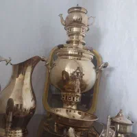 میز برنزو سماور وپارچ برنز|مبلمان خانگی و میز عسلی|ملایر, |دیوار